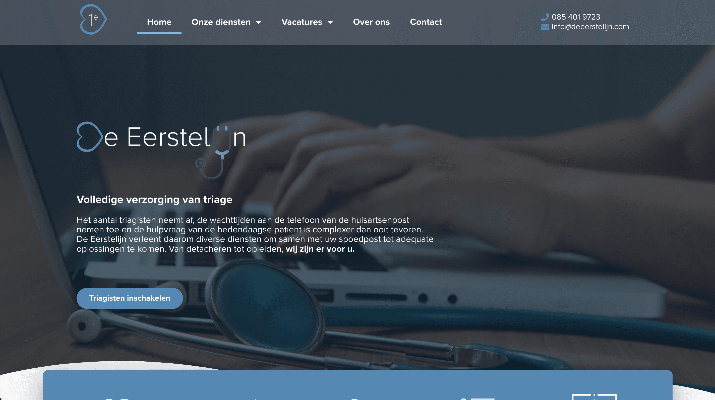 De Eerstelijn website design by Weblyfe
