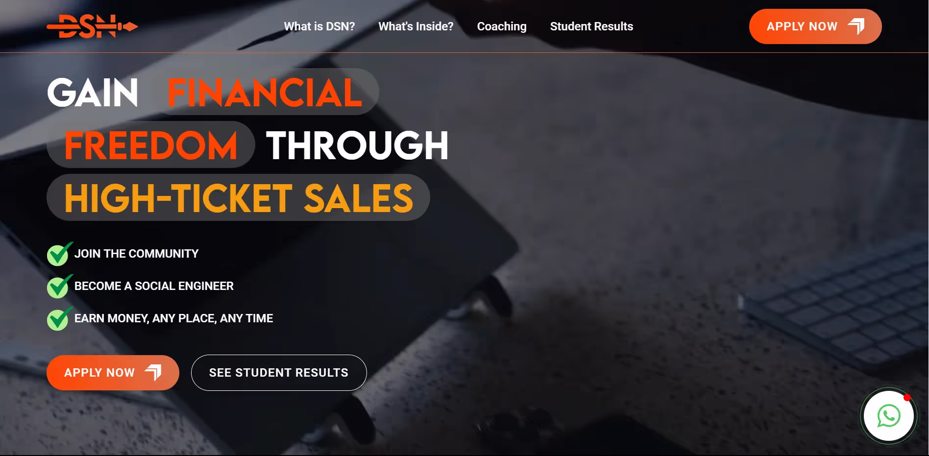 Digital Sales Nomads website design by Weblyfe
