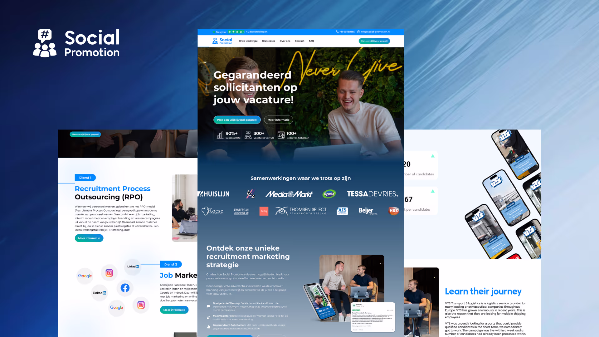 Social Promotion website design by Weblyfe